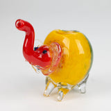 4.25" Elephant Rasta color hand pipe Glass Pipe NIBO Distribution