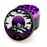 2.5" (63mm) Soft Touch Grinder - Purple Mountain Mandala Design_0