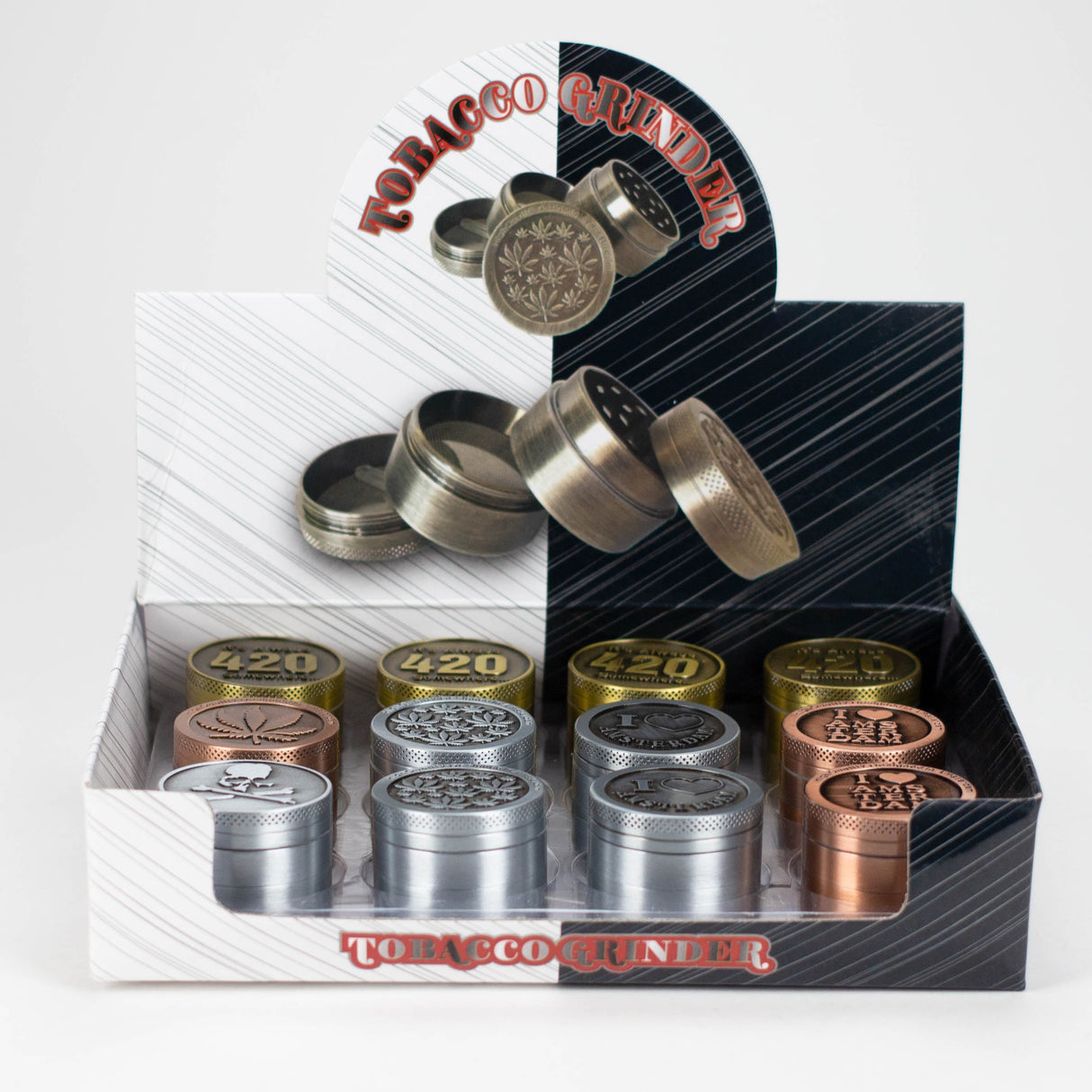 Dia 40mm High 37mm Metal Grinder Box of 12