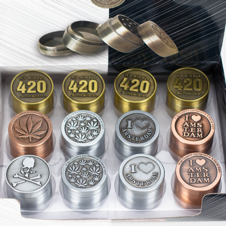 Dia 40mm High 37mm Metal Grinder Box of 12