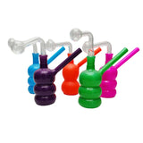 6 inches tall Oil pipe attached Assorted colours and shapes_0