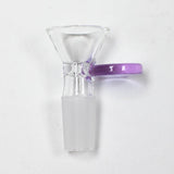 Glass Bowl with Handle - 14mm Bowl · Banger · Oil Burner Super Supplys Inc Purple