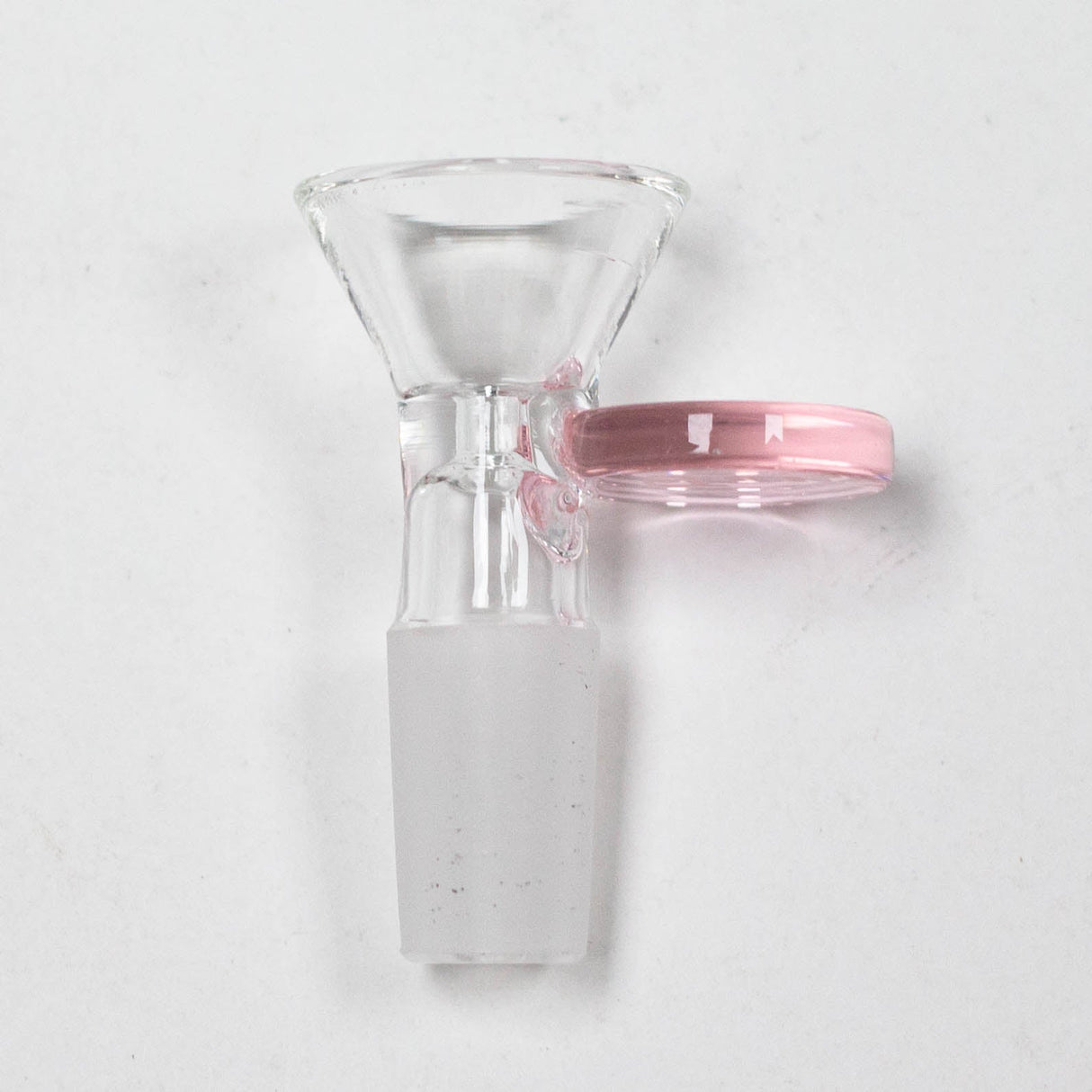 Glass Bowl with Handle - 14mm Bowl · Banger · Oil Burner Super Supplys Inc Pink