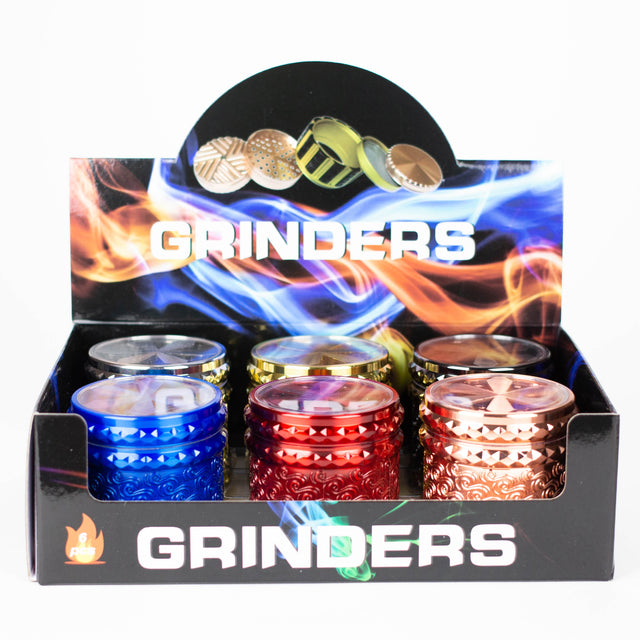 Fortune | 4 Parts 66mm x 66mm Grinder - Display of 6 Display Pack Super Supplys Inc