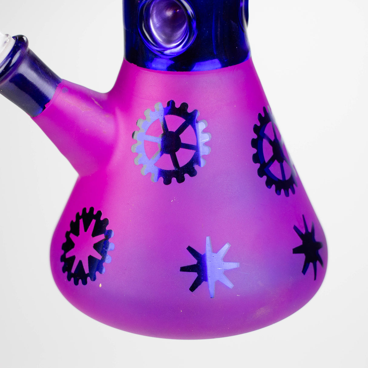 12" Purple Wheel Glass Water Bong