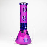 12" Purple Wheel Glass Water Bong