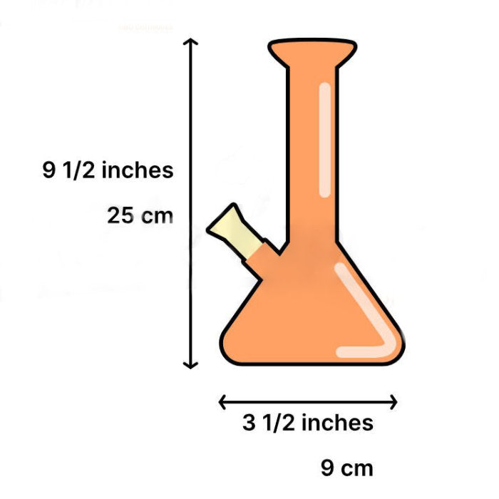8" Zig-zag Color Designed - Assorted Glass Bong NIBO Distribution