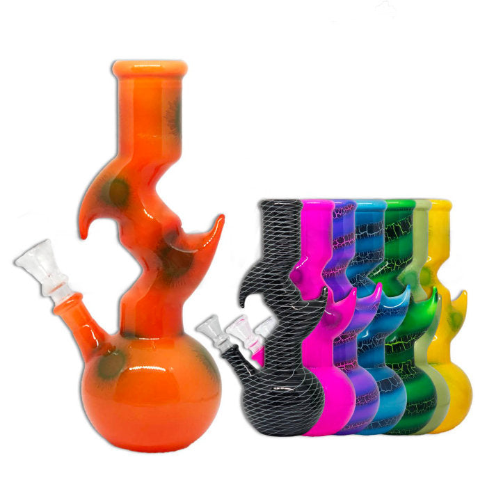 8" Zig-zag Color Designed - Assorted Glass Bong NIBO Distribution