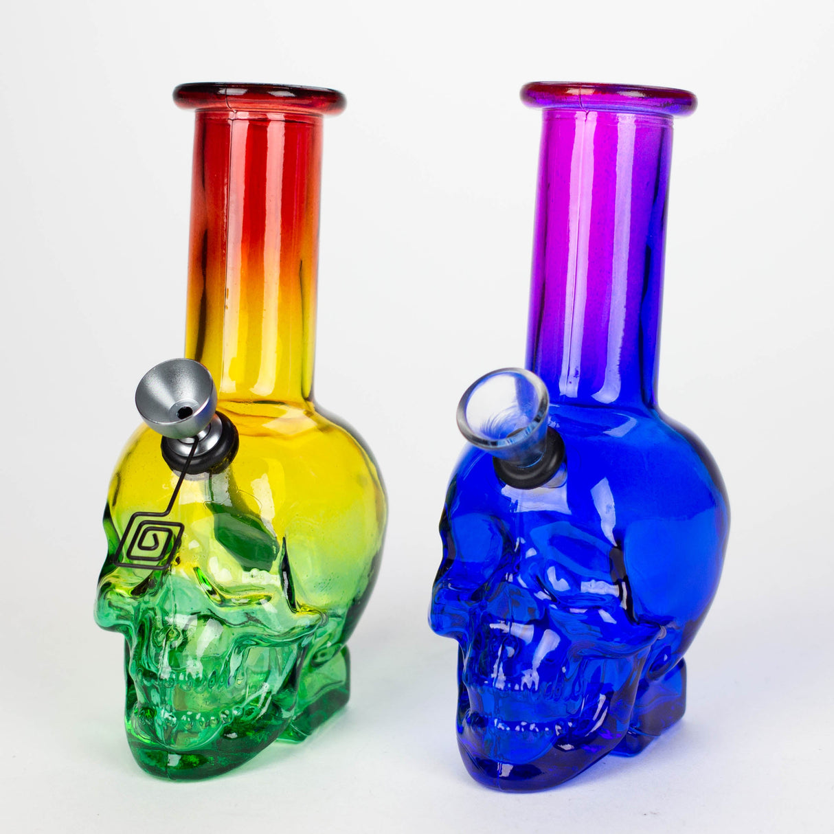 6" Mini Skull base soft glass water bong  [SH36xx]