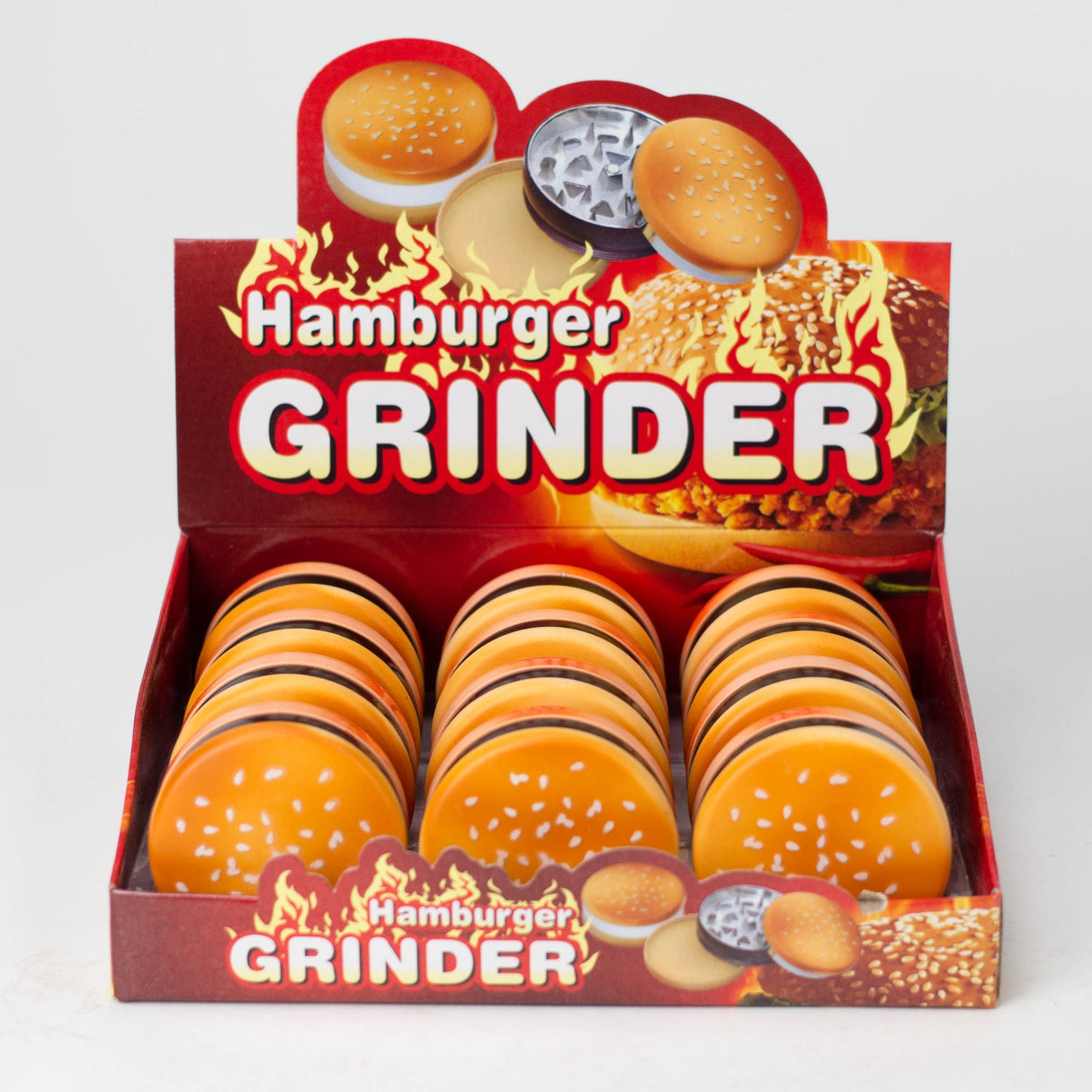 Hamburger Shape Grinder Box of 12