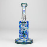 8" Color accented Rig With Banger and Bowl