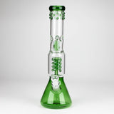 14" Color accented 7 mm glass water bong