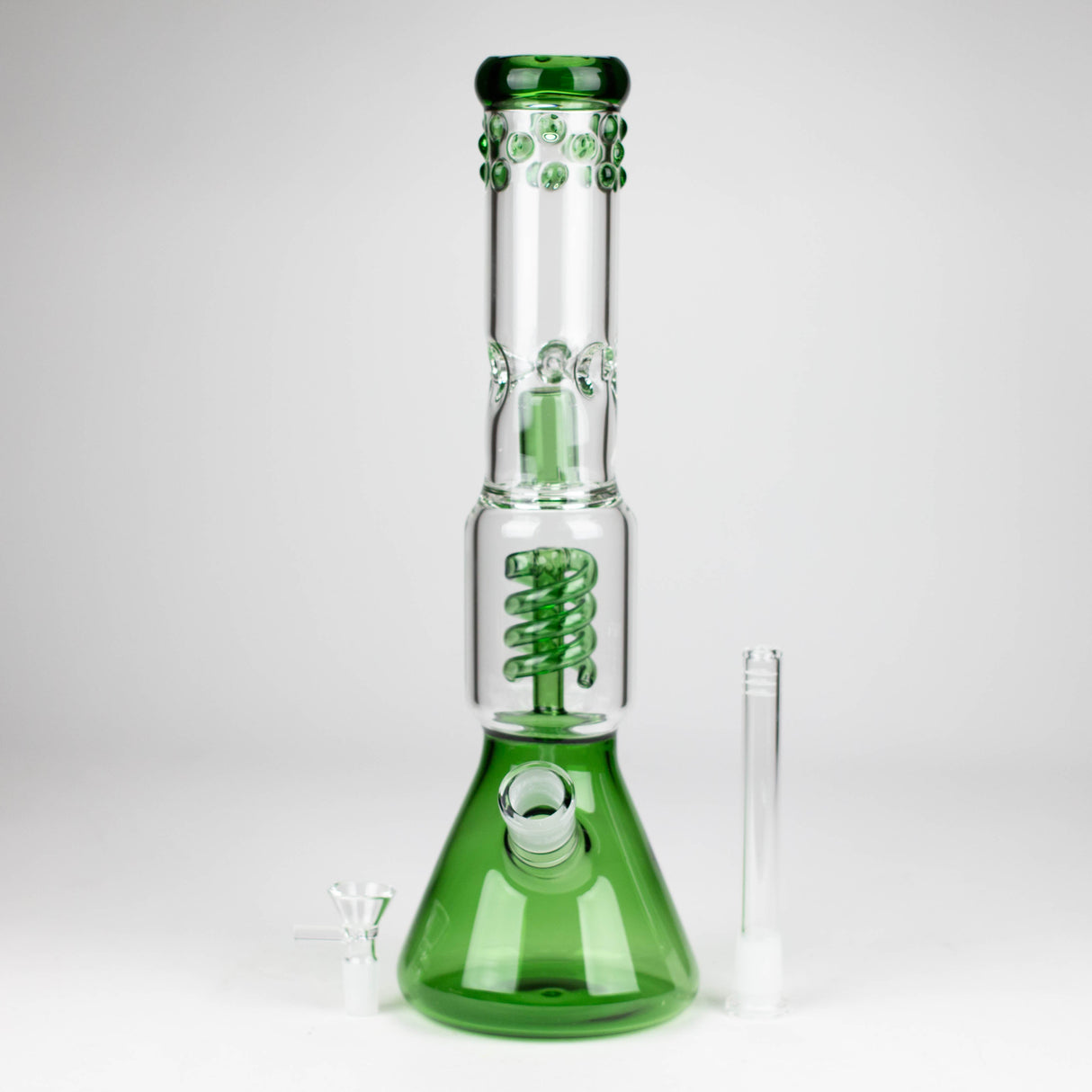 14" Color accented 7 mm glass water bong