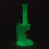 8' Glow in Dark Mushroom Glass bong