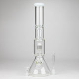 16" Color accented 7 mm glass water bong With Dffiuser