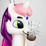 7.6" Vinyl unicorn water pipe [H395] Resin · Silicone · Plastic Bong YHS Smoke