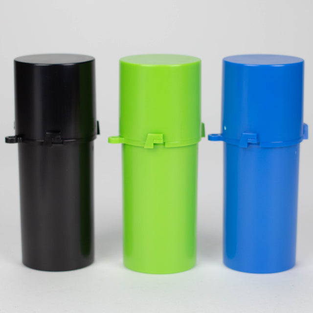 Plastic stash and grinder [C39] - Color Assorted Herb Saver Grinder YHS Smoke