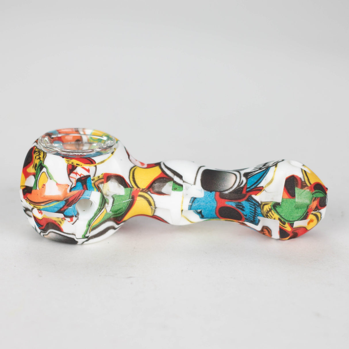 HIT | 4.5" Silicone hand pipe with glass bowl Jar of 20