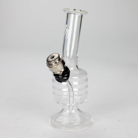 HIT | 6.5" miniature glass water bong with metal stem Display of 12