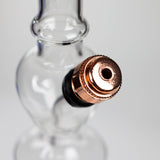 HIT | 6.5" miniature glass water bong with metal stem Display of 12