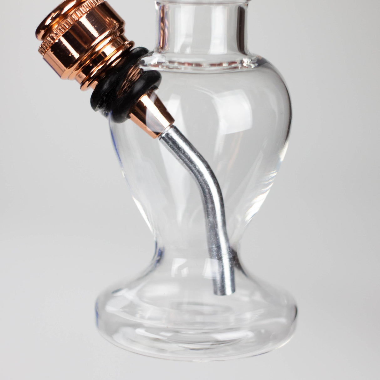 HIT | 6.5" miniature glass water bong with metal stem Display of 12