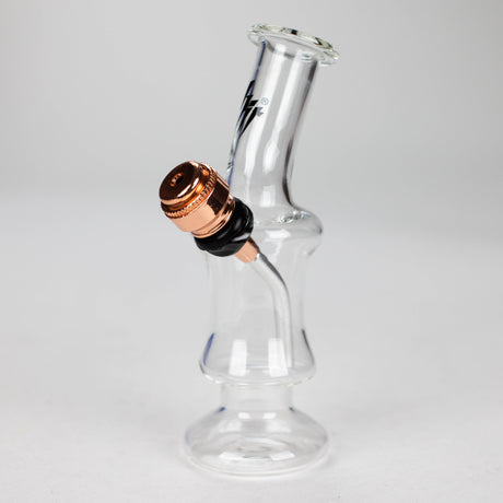 HIT | 6.5" miniature glass water bong with metal stem Display of 12