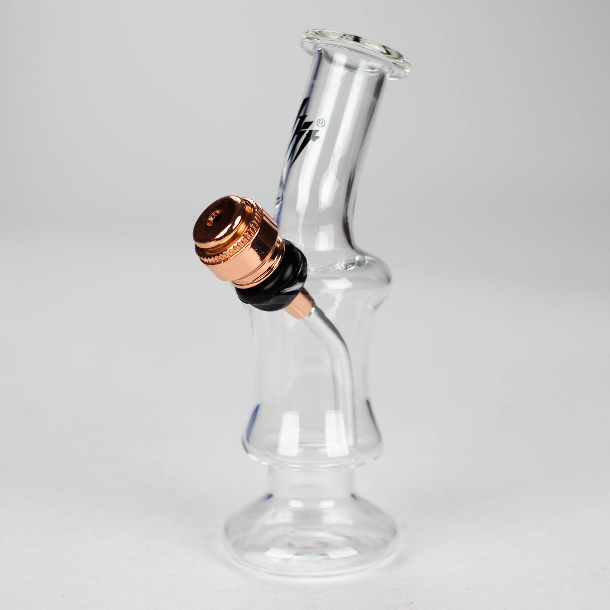 HIT | 5" miniature glass water bong with metal stem - Assorted Glass Bong NIBO Distribution