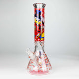 14" Cartoon Glow 9 mm glass bong [PIP835]