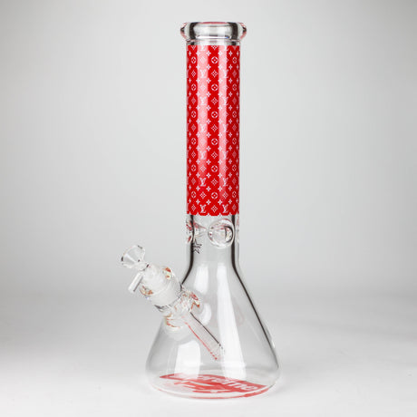 14" Luxury Pattern 9mm glass bong [PIP871]