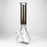 14" Luxury Pattern 9mm glass bong [PIP871]