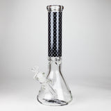 14" Luxury Pattern 9mm glass bong [PIP871]