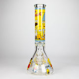 14" Yellow Family Cartoon 9 mm glass bongs [PIP789] Glass Bong NIBO Distribution