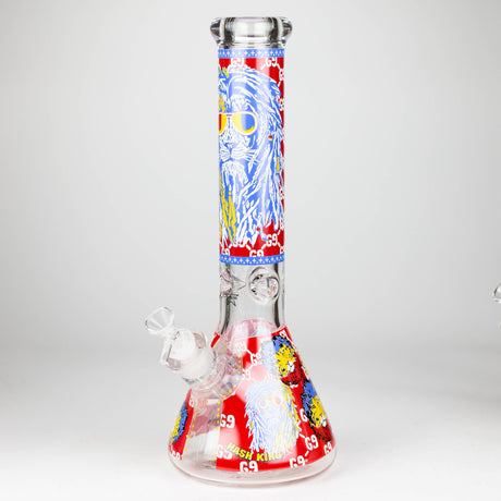 14" Hash King Lion Glow 9mm glass bong [PIP867]