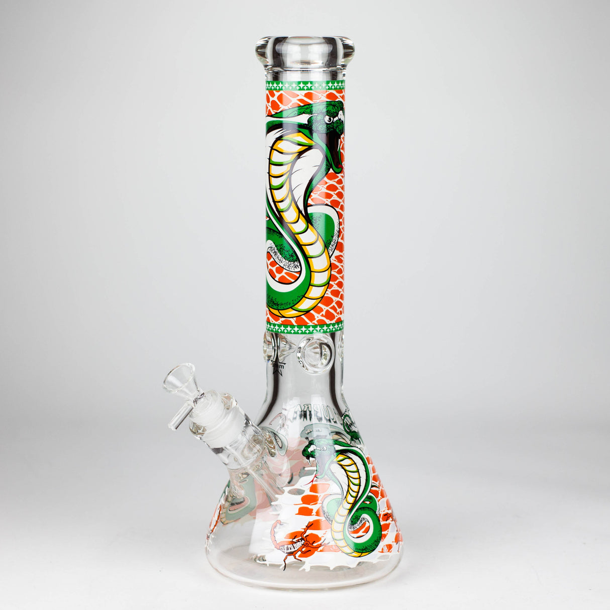 14" Cobra snake Glow 9mm glass bong [PIP868]