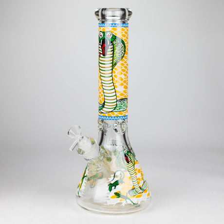 14" Cobra snake Glow 9mm glass bong [PIP868]