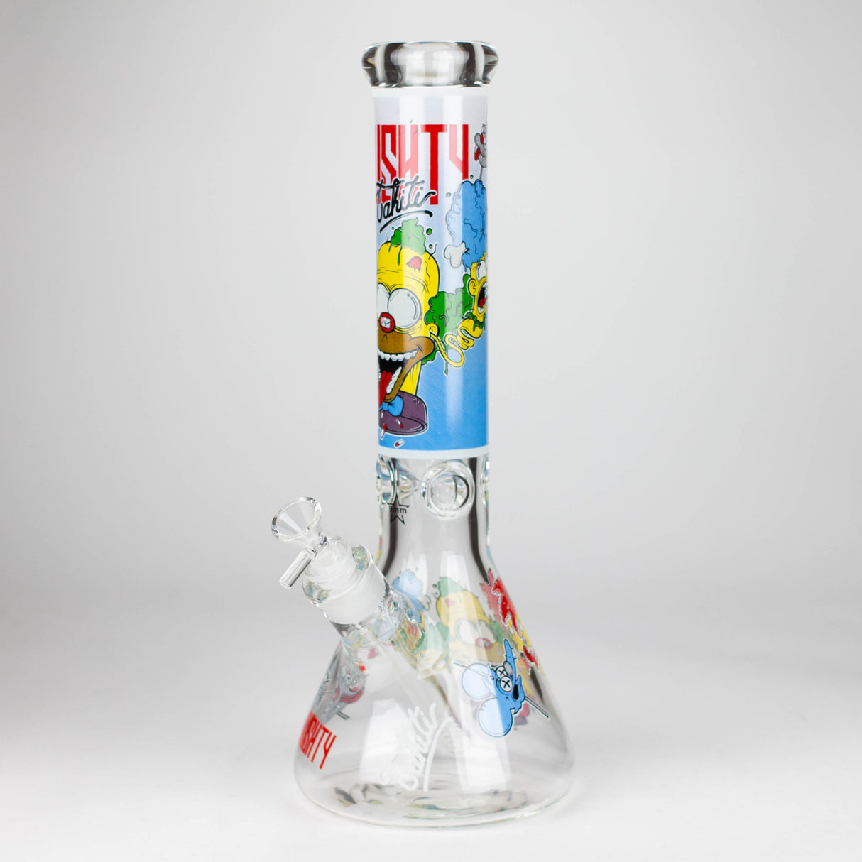 14" Cartoon Glow 9 mm glass bong [PIP834]