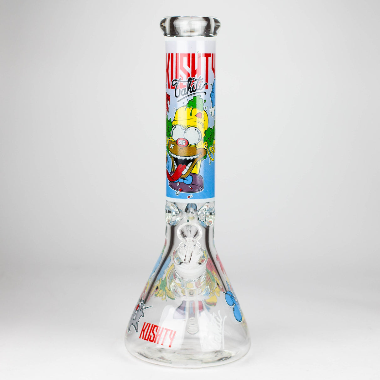 14" Cartoon Glow 9 mm glass bong [PIP834]