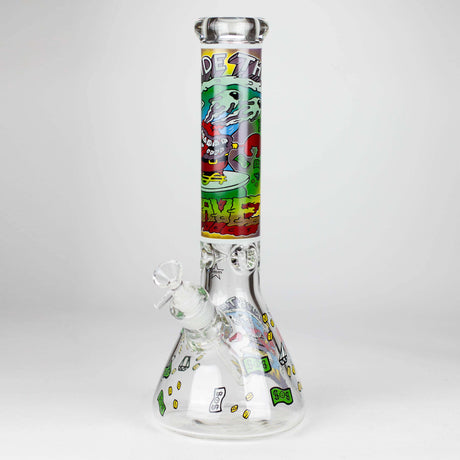 14" Cartoon Glow 9 mm glass bong [PIP834]