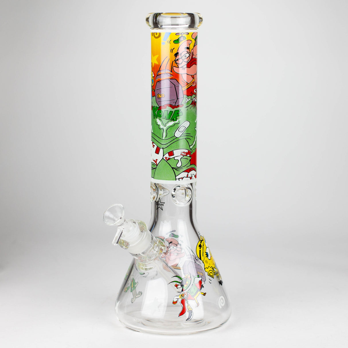 14" Cartoon Glow 9 mm glass bong [PIP834]