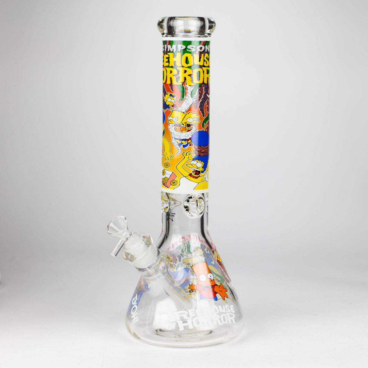 14" Cartoon Glow 9 mm glass bong [PIP834]