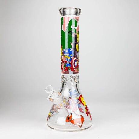 14" Cartoon Glow 9 mm glass bong [PIP834]