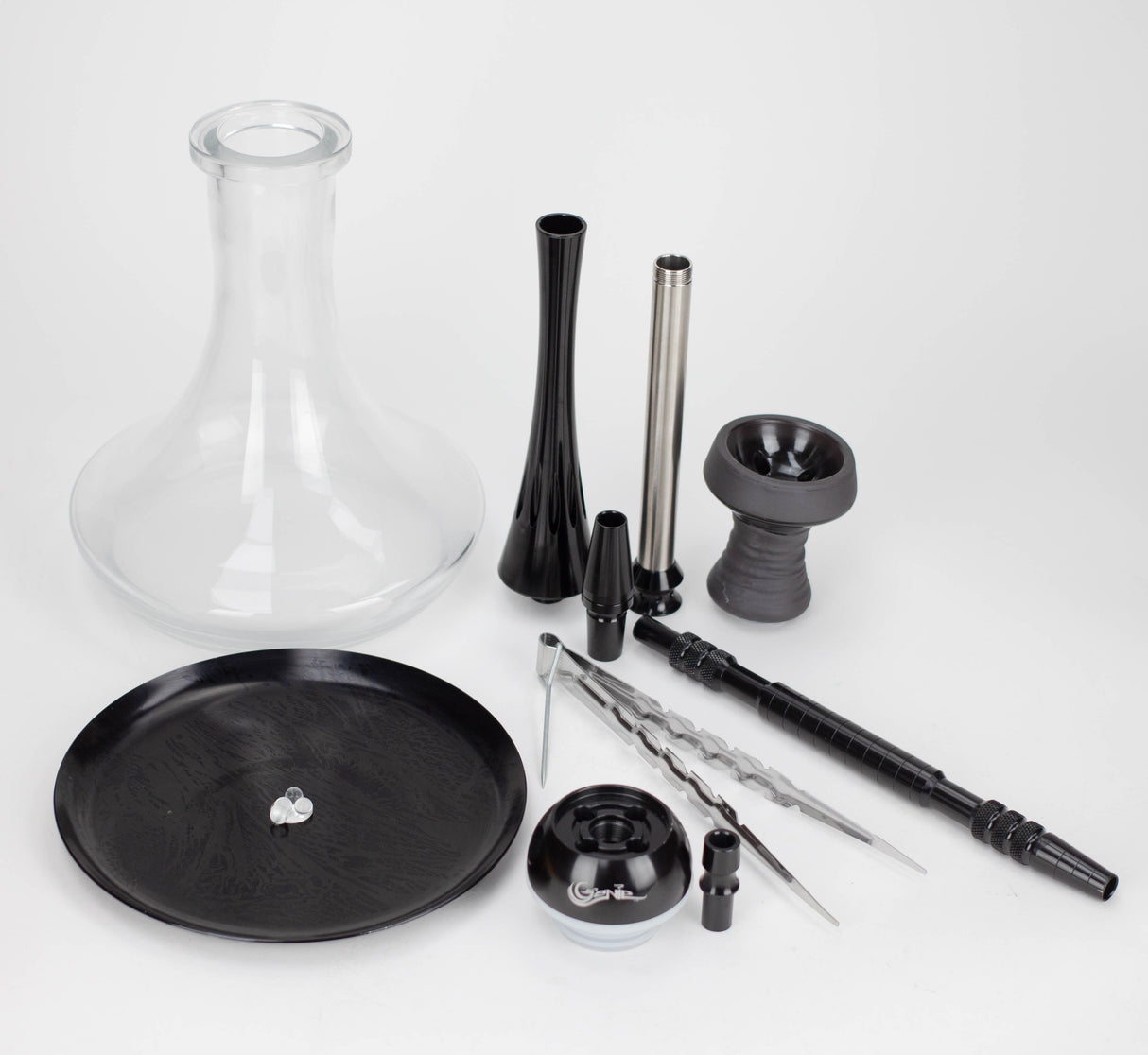 Genie | 22.5″ Aluminum Hookah with Diffuser,Tray, and Soft Touch Silicone Hose [SS-04]