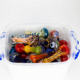 4” Assorted design Soft glass hand pipe Box of 30