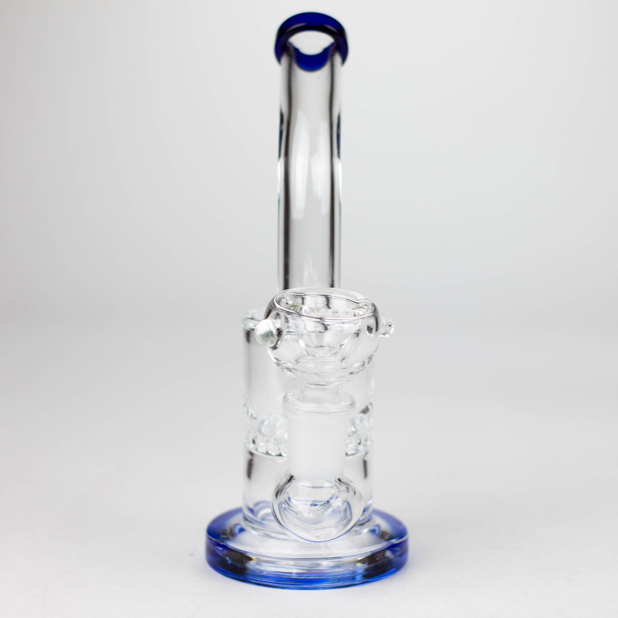 7" Bent neck glass bubbler with Honeycomb diffuser