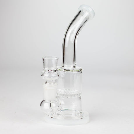 7" Bent neck glass bubbler with Honeycomb diffuser