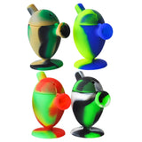 Ezygo | Silicone Blunt Bubbler Jar of 12 Silicone Pipe Slick Lighters