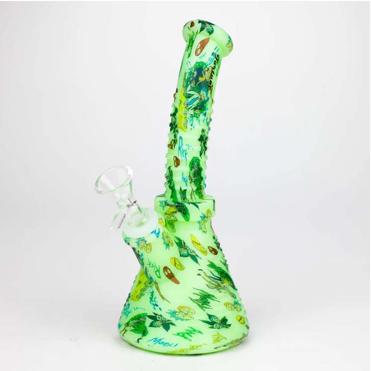 Fortune | 8.5" Angled Hydrographic Silicone Waterpipe-Assorted [SP1019P]_1