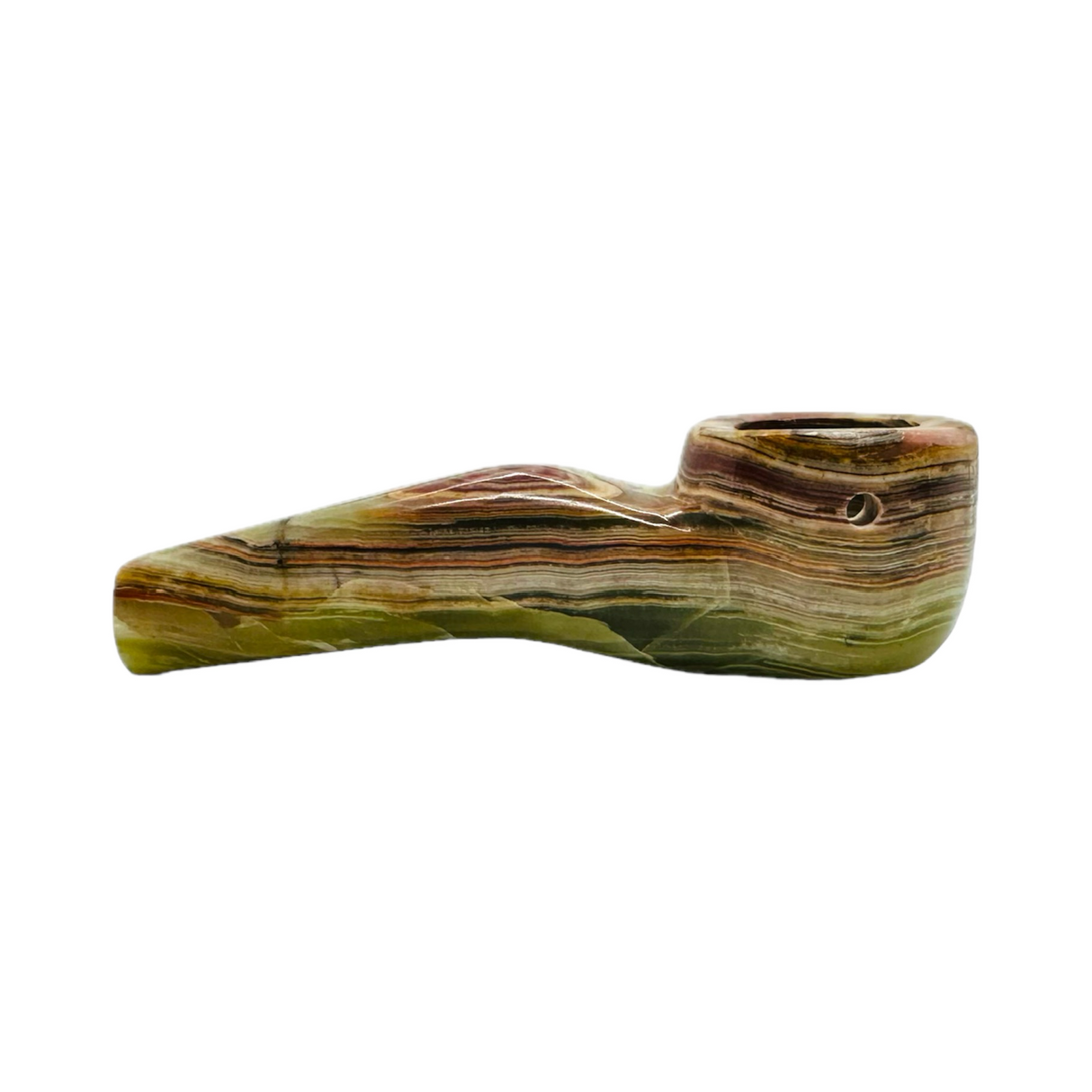 StoneAge 4" Handmade Tobacco Smoking Pipe – Model: Curve, Includes Gift Box_4