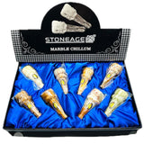 StoneAge | 3" Handmade Mini Tobacco Smoking Chillums, Includes Display Box - Pack of 8 Quartz · Stone Pipe NicePrice
