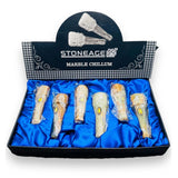 StoneAge | 4" Handmade Jumbo Tobacco Smoking Chillums, Includes Display Box - Pack of 6 Quartz · Stone Pipe NicePrice